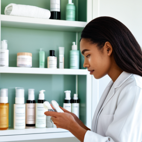 Home 22 Skincare Routine**
A woman with healthy-looking skin applying a niacinamide serum in a bright bathroom with natural light, featuring clean, minimalist décor. Focus on her radiant complexion and the sleek bottle of serum. The background includes organized shelves with other skincare products like a gentle cleanser and sunscreen.
Safe for work, appropriate content, fully clothed, professional.
**
